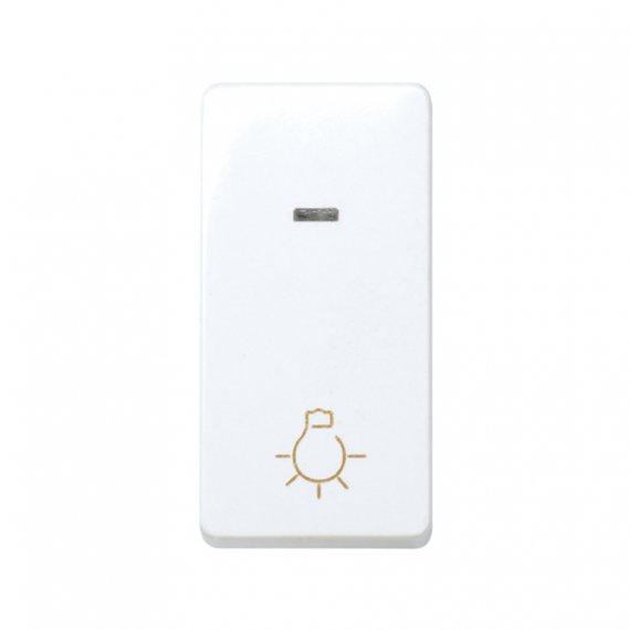 Фотография товара 'Simon 27161-64 Кнопочный выключатель с подсветкой и пикт."Свет" узкий, 10A 250В'