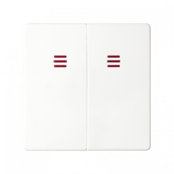 Фотография товара 'Simon 82025-30 Клавиша двойная для вык-ля с красной подсв., белый, S82'