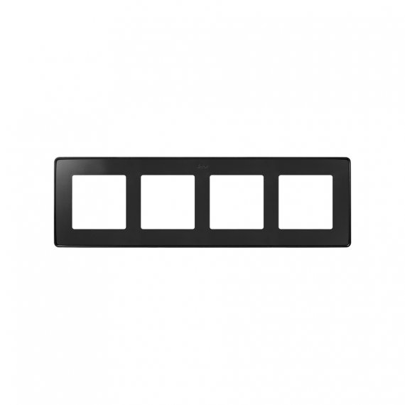 Фотография товара 'Simon 8201640-398 Рамка на 4 поста, мат.черный/металл.черный, S82D'
