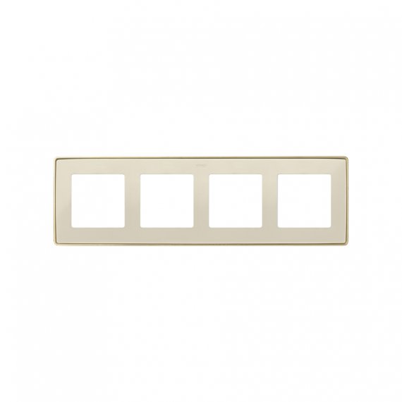 Фотография товара 'Simon 8201640-248 Рамка на 4 поста, сл.кость/металл.шампань, S82D'