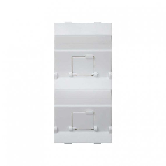 Фотография товара 'Simon S80B-9 Модуль S наклонный на 2 разъема RJ45 со шторками'