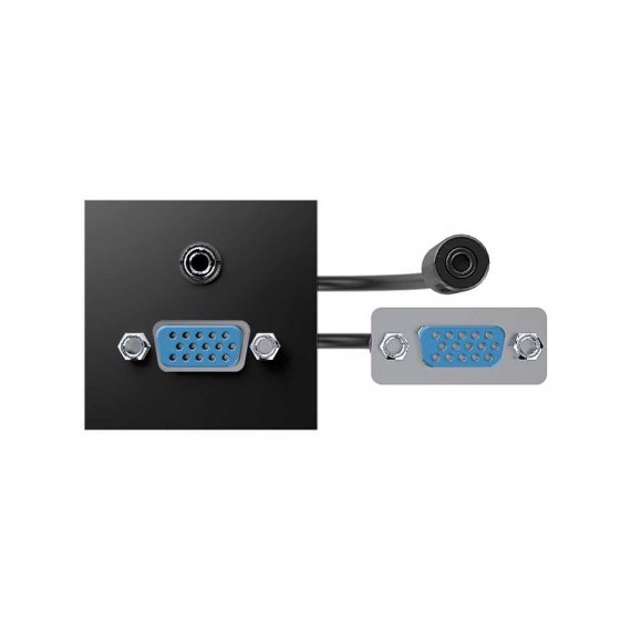 Фотография товара 'Simon 40000191-038 Модуль с адаптером, проходной VGA + MiniJack мама/мама'