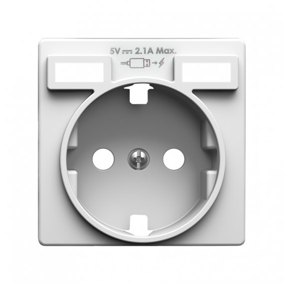 Фотография товара 'Simon 8200049-090 Накладка для розетки Schuko с з/у USB A+A'