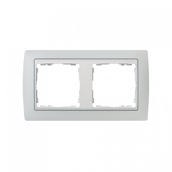 Фотография товара 'Simon 82621-33 Рамка на 2 поста, серый/белый, S82'