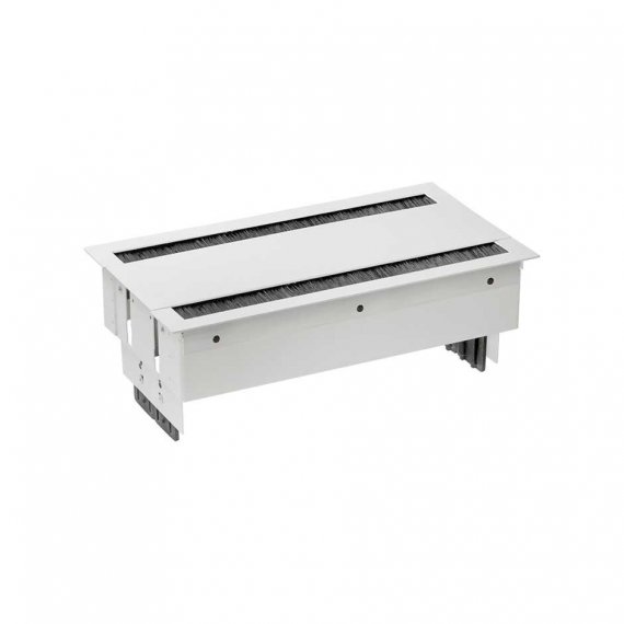 Фотография товара 'Simon 46605000-130 Двусторонний врезной x12 розеточный блок, щетка, 10x2P+E'