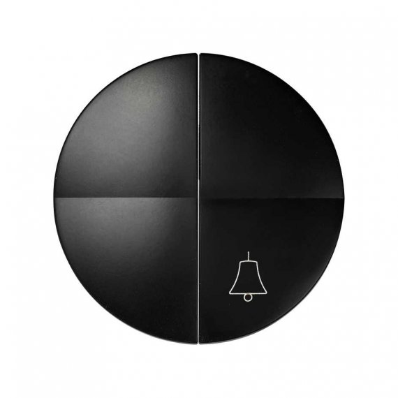 Фотография товара 'Simon 88027-38 Клавиша двойная для комб. выкл-ля с пикт."Звонок", графит, S88'