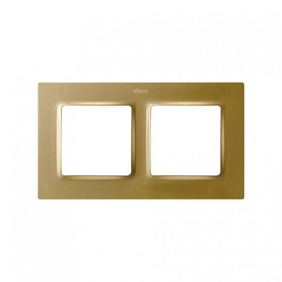 Фотография товара 'Simon 8200627-095 Рамка на 2 поста, мат.золото, S82C'