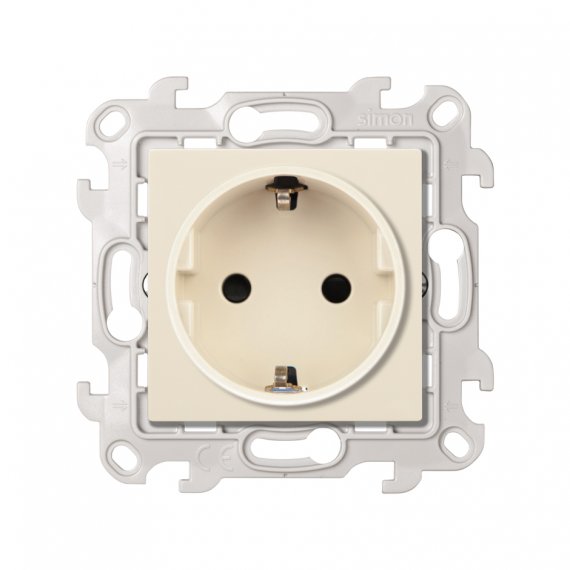 Фотография товара 'Simon 2450432-031 Розетка со шторками Schuko 2Р+Е, 16A 250В'