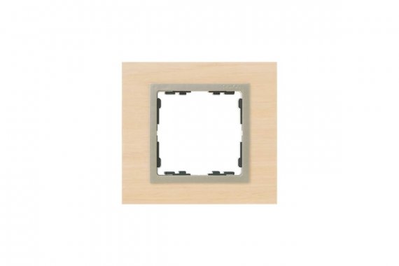 Фотография товара 'Simon 82917-68 Рамка на 1 пост, дерево, клен/шампань, S82N'
