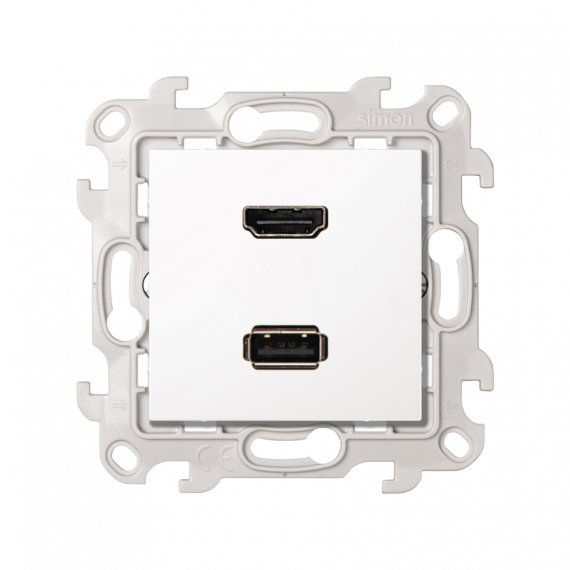 Фотография товара 'Simon 2411095-030 Розетка HDMI v1.4 + USB 2.0 (передача данных)'