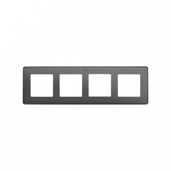 Фотография товара 'Simon 8201640-496 Рамка на 4 поста, мат.титан/металл.хром, S82D'