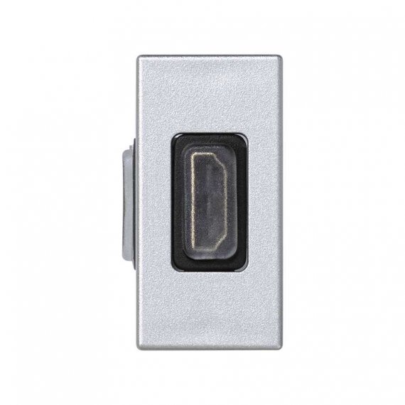 Фотография товара 'Simon K129B-8 Розетка узкая HDMI v1.3, алюминий, K45, Connect'