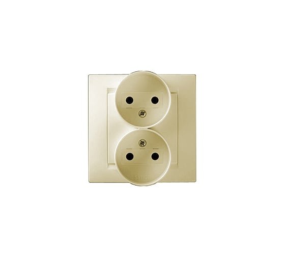 Фотография товара 'Simon 1590457-031 Розетка двойная моноблок 2x2Р, 16A 250В'