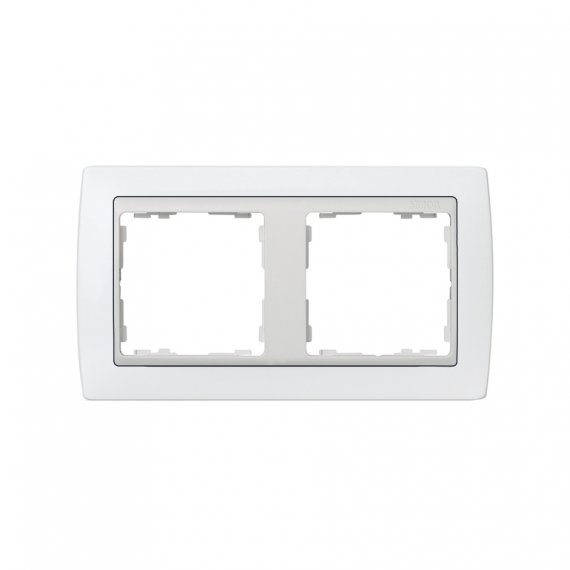 Фотография товара 'Simon 82620-30 Рамка на 2 поста, белый/белый, S82'