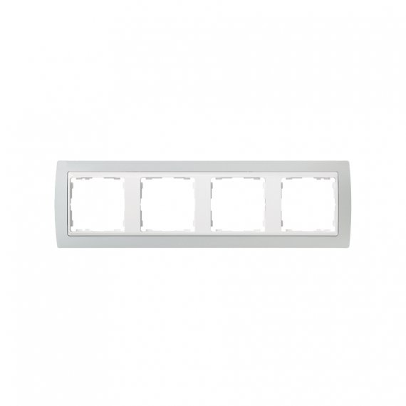 Фотография товара 'Simon 82641-33 Рамка на 4 поста, серый/белый, S82'