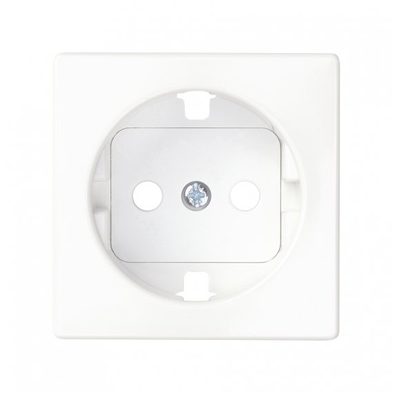 Фотография товара 'Simon 82041-30 Накладка со шторками для розетки Schuko 2Р+Е, белый, S82'