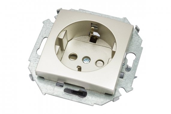 Фотография товара 'Simon 1591443-034 Розетка со шторками Schuko 2Р+Е, 16A 250В'