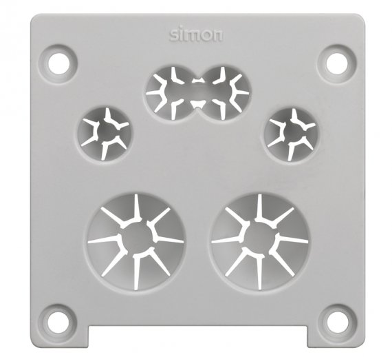 Фотография товара 'Simon KCFC06-24 Заглушка с вводом сдвоенных кабелей для KFC'
