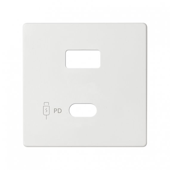 Фотография товара 'Simon 8201296-090 Накладка для заряд.устройства USB A+C, мат.белый, S82C'