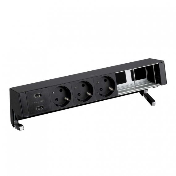 Фотография товара 'Simon 42623000-138 Настольный x6 розеточный блок, 3x2P+E, USB A+A з/у'