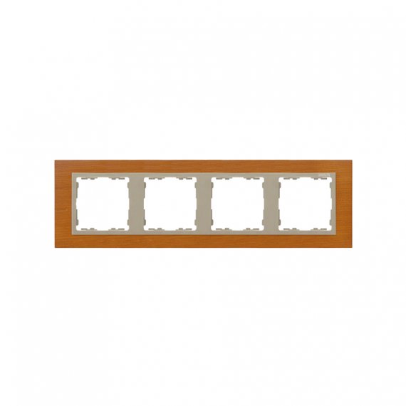 Фотография товара 'Simon 82947-66 Рамка на 4 поста, дерево, дуб/шампань, S82N'