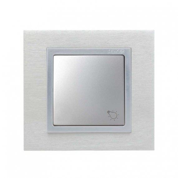 Фотография товара 'Simon 82018-33 Клавиша для вык-ля с пикт."Свет", алюминий, S82'