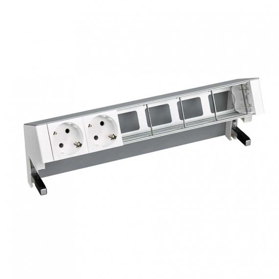 Фотография товара 'Simon 42602000-133 Настольный x6 розеточный блок, 2х2P+E, 4 пустых модуля'