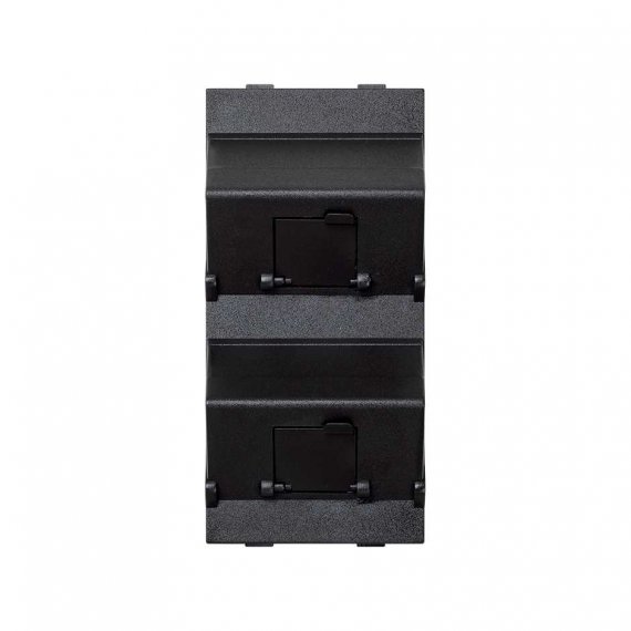 Фотография товара 'Simon S80B-14 Модуль S наклонный на 2 разъема RJ45 со шторками'