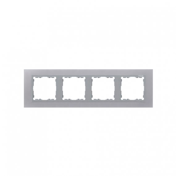 Фотография товара 'Simon 82947-33 Рамка на 4 поста, металл, алюминий/алюминий, S82N'