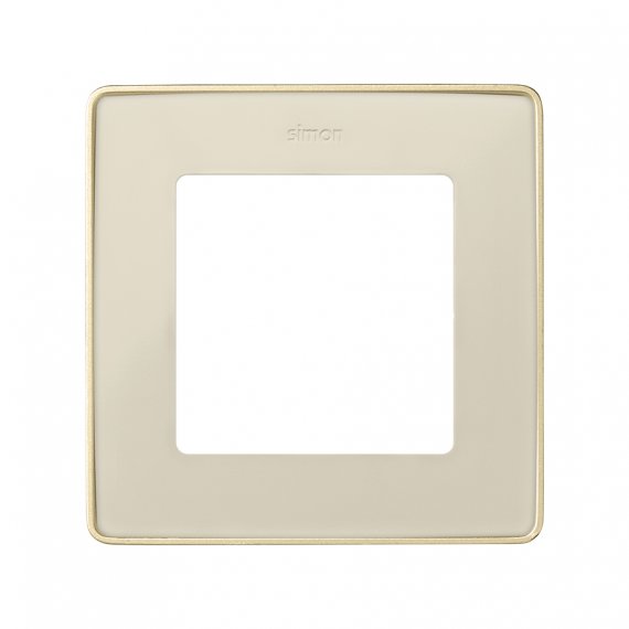 Фотография товара 'Simon 8201610-248 Рамка на 1 пост, сл.кость/металл.шампань, S82D'