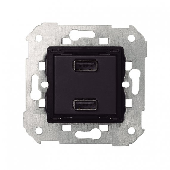 Фотография товара 'Simon 7511096-039 Зарядное устройство USB A+A 10W, 230В~, S75'