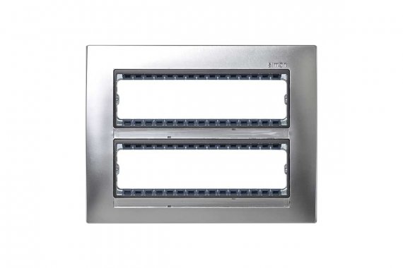 Фотография товара 'Simon 82851-38 Рамка на 16 узких мех-мов, 2 ряда, графит, S82Centr'