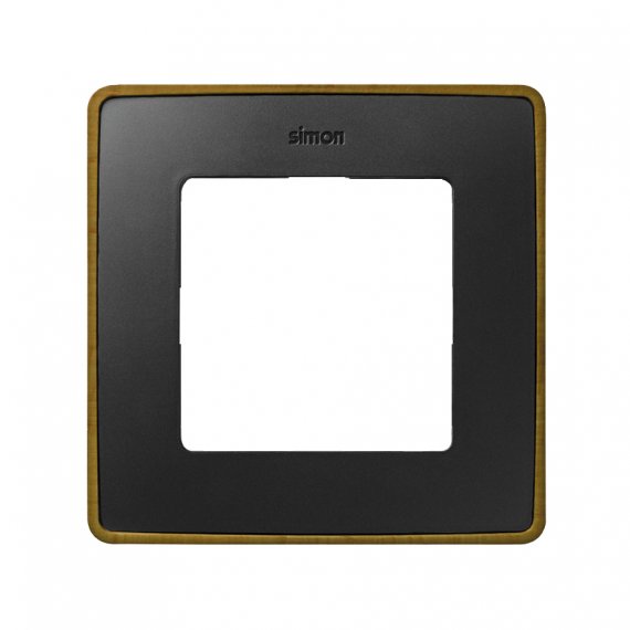 Фотография товара 'Simon 8201630-247 Рамка на 3 поста, графит/металл.латунь, S82D'