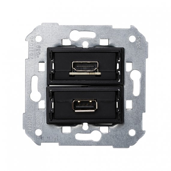 Фотография товара 'Simon 7511095-039 Розетка HDMI v2.0 + USB 2.0 (передача данных), S75'