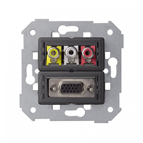 Фотография товара 'Simon 7500092-039 Розетка VGA HD15 + 3RCA, S75'