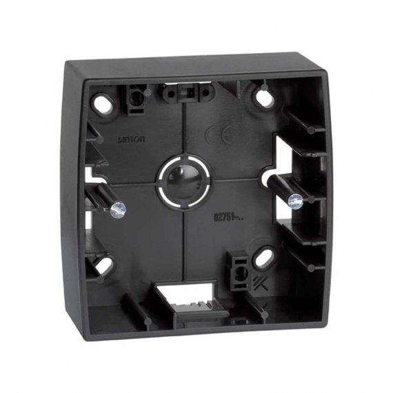 Фотография товара 'Simon 82750-38 Коробка подъемная узкая на 1 пост, графит, S82'