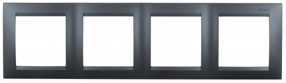 Фотография товара 'Simon 1500640-038 Рамка на 4 поста, графит, S15'