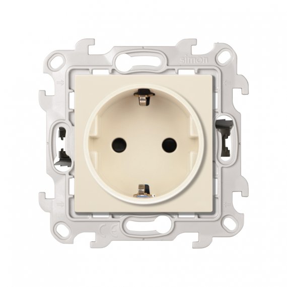 Фотография товара 'Simon 2420432-031 Розетка со шторками Schuko 2Р+Е, 16A 250В~ P&Go'
