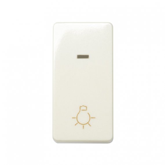 Фотография товара 'Simon 27161-61 Кнопочный выключатель с подсветкой и пикт."Свет" узкий, 10A 250В'