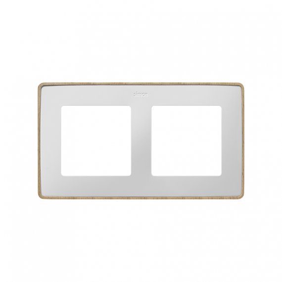 Фотография товара 'Simon 8201620-270 Рамка на 2 поста, белый/дерев.бук, S82D'