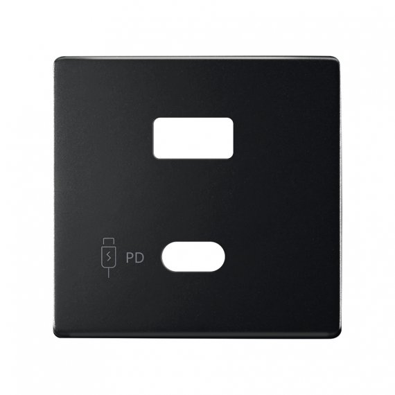 Фотография товара 'Simon 8201296-098 Накладка для заряд.устройства USB A+C, мат.черный, S82C'
