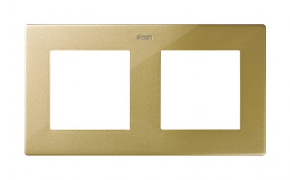 Фотография товара 'Simon 2400620-166 Рамка на 2 поста, мат.золото, S24'