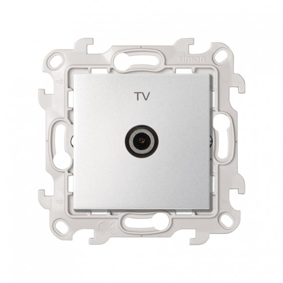 Фотография товара 'Simon 2410475-033 Розетка TV проходная, алюминий, S24'