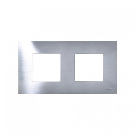 Фотография товара 'Simon 2700627-042 Накладка декор. для рамки на 2 поста, Metal'