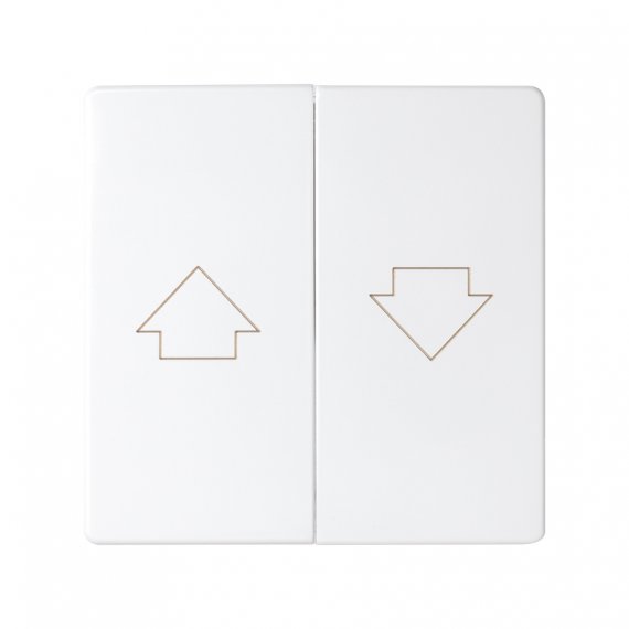 Фотография товара 'Simon 82028-30 Клавиша двойная для выкл-ля жалюзи с блок. и пикт."Стрелки", белый, S82'
