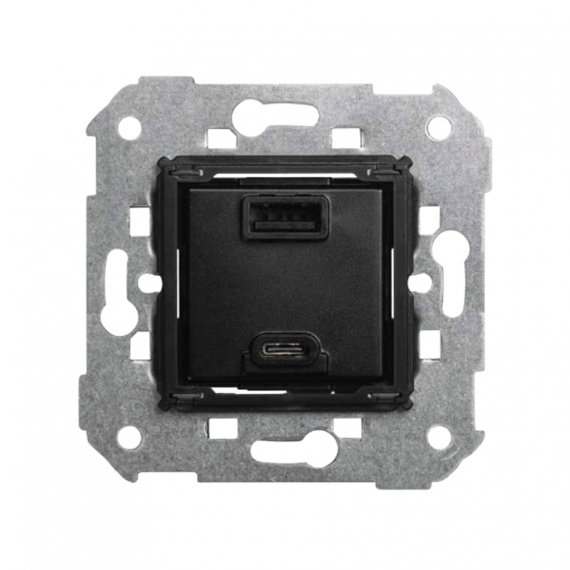 Фотография товара 'Simon 7511296-039 Зарядное устройство USB A+C QC3.0 18W, 230В~, S75'