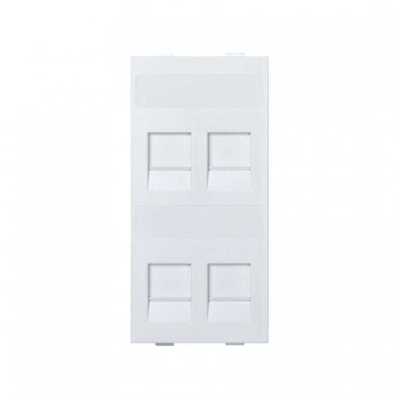 Фотография товара 'Simon S76C-9 Модуль S прямой на 4 разъема RJ45 со шторками'