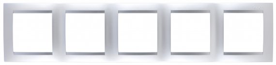 Фотография товара 'Simon 1500650-033 Рамка на 5 постов, алюминий, S15'