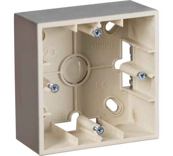 Фотография товара 'Simon 1590751-034 Коробка подъемная на 1 пост, шампань, S15'