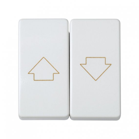 Фотография товара 'Simon 27332-35 Двухклавишный кнопочный выкл-ль для жалюзи, c блокировкой, 10A 250В'